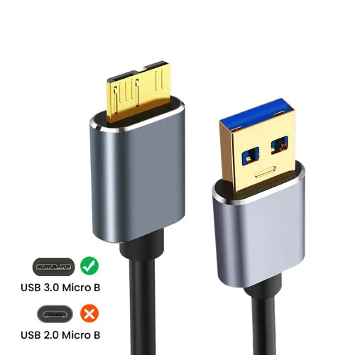 Vista 6 de Tianle Cable de disco duro, 0.5M/1.6ft 5Gbps USB 3.0 A a Micro USB B Lead Disco duro externo portátil compatible con WD, Seagate Expansion, Toshiba