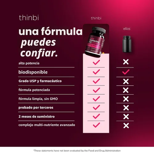 Vista 8 de Artnaturals Thinbi Berberine HCl Cápsulas con melón amargo, 30 porciones