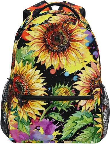 Vista 13 de ALAZA Moon & Star Alchemy Magical - Mochila grande personalizada para laptop, iPad, tableta, mochila escolar de viaje con múltiples bolsillos