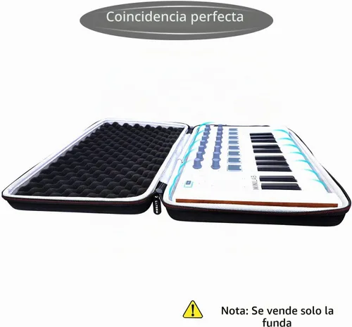 Vista 2 de LTGEM - Funda compatible con controlador MIDI universal Arturia MiniLab 3, color negro (solo funda)