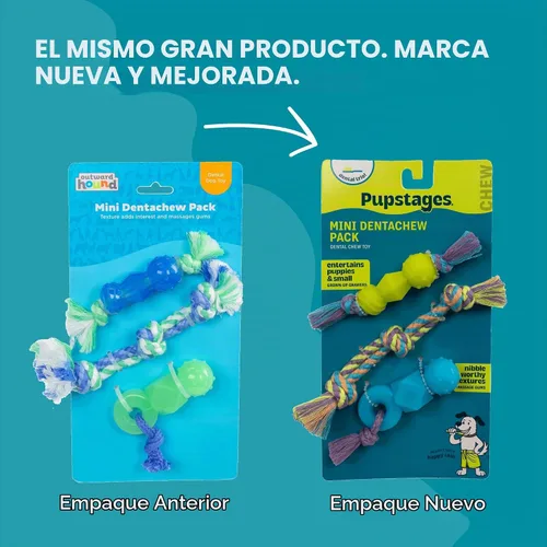 Vista 9 de Outward Hound Mini Dentachew - Juego de masticables dentales para perros - 3 paquetes - Gran tamaño para perros pequeños y cachorros