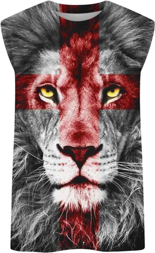 Vista 5 de Tops de Chaleco gráficos de Gran tamaño para Hombres Blusas sin Mangas Estampado sin Mangas Cuello Redondo Clásico