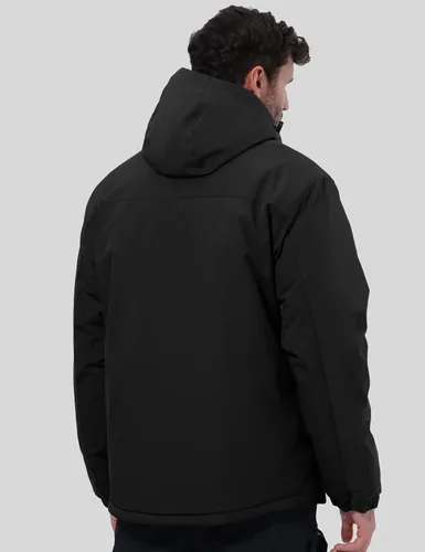 Vista 3 de GEMYSE Chaqueta de esquí para hombre, abrigos de invierno, chaqueta de nieve impermeable, parka cálida con capucha, impermeables con múltiples
