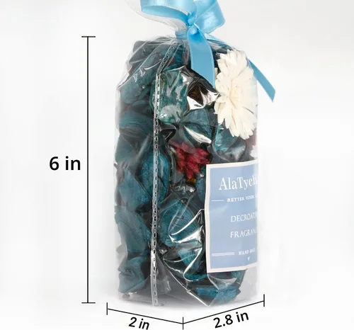 Vista 3 de Bolsas de popurrí de verano, relleno decorativo con aroma a océano, 2 Océano azul