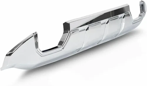 Vista 9 de Placa protectora para parachoques delantero, plástico cromado, compatible con GMC Sierra 1500 Base/Denali/SLE/SLT 2016-2019