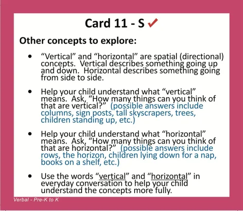 Vista 4 de Tarjetitas en inglés para superdotados y niños avanzados, para practicar conceptos y vocabulario, de la marca testingmom.com