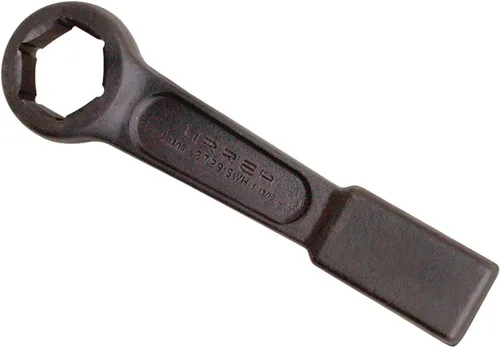 Vista 3 de URREA Llave de golpeo de 6 puntos - Llave plana de 1 pulgada con diseño de patrón recto y zona de golpeo extra ancha - 2716SWH