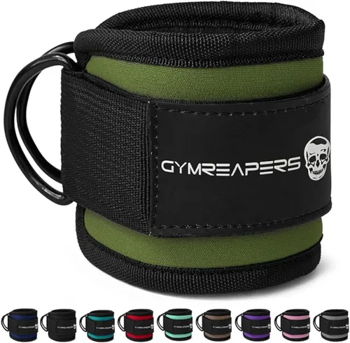 Vista 15 de Gymreapers Ankle Straps For Cable Machine Kickbacks, Glute Workouts, Lower Body Exercises - Adjustable Leg Straps with Neoprene Padding