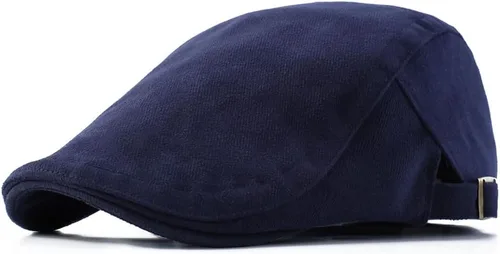 Vista 4 de Magik Gorra Gatsby de algodón sólido para hombre, sombrero de hiedra para golf, con hebilla de taxista plana Negro