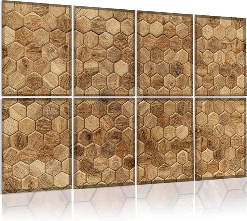 Vista 9 de KIOSSUT Paquete de 8 paneles acústicos artísticos, paneles de pared insonorizados, paneles decorativos de amortiguación de sonido, paneles