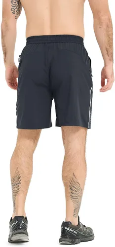 Vista 3 de WENRONSTA Pantalones cortos deportivos de entrenamiento para hombre, de secado rápido, ligeros, de tenis activos, de 7 pulgadas, pantalones cortos