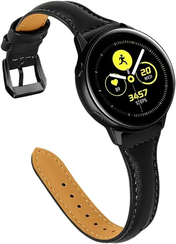 Vista 8 de JOYOZY Correa de cuero compatible con Samsung Galaxy Watch 6/7/FE/5/4 de 40 mm, 44 mm, Active (40 mm)/2 (40 mm) (44 mm), correa de muñeca delgada