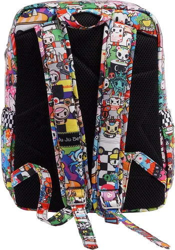 Vista 3 de JuJuBe MiniBe Mochila Escolar ligera Viajar Bolsillos Organización Niños o adultos Tokidoki Sushi Cars