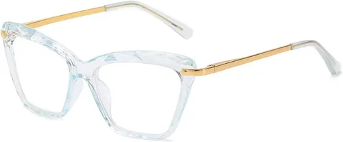 Vista 6 de Cat Eye Distance Glasses Womens Spring Hinge Nearsighted Myopia Glasses Negro/Bisagra de resorte