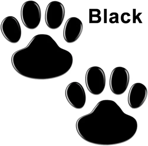 Vista 3 de AKOAK 4 calcomanías 3D con estampado de pata de perro, calcomanías para insignia de automóvil, calcomanías para parachoques de ventana de automóvil