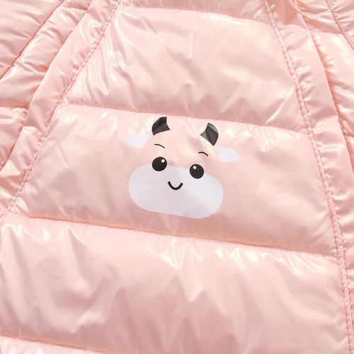 Vista 6 de Traje de nieve grueso de invierno para bebé con lindo estampado de dibujos animados con capucha impermeable ropa de nieve