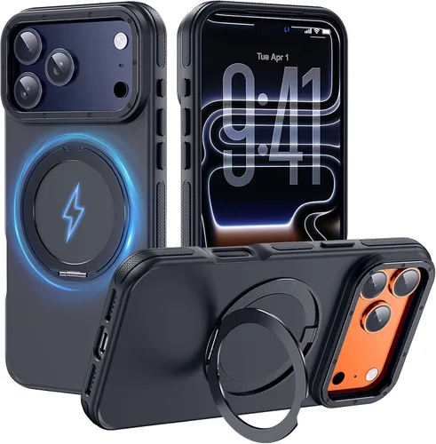 Vista 38 de Funda magnética fuerte para iPhone 12 Pro Max [Protección de grado militar de 10 pies] Compatible con MagSafe, funda protectora a prueba de golpes