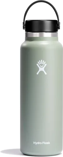 Vista 87 de Hydro Flask Botella de agua – Acero inoxidable aislado – Tapa flexible de boca ancha, antiderrames, a prueba de fugas y recargable en agave de 20