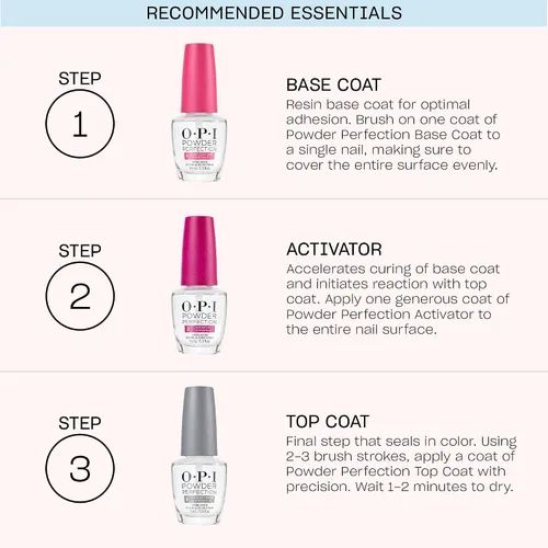 Vista 5 de OPI Powder Perfection Activator 3-Step Dipping Powder System for Nails Base Coat, Activator, & Top Coat Preps, Activates & Protects Nails with