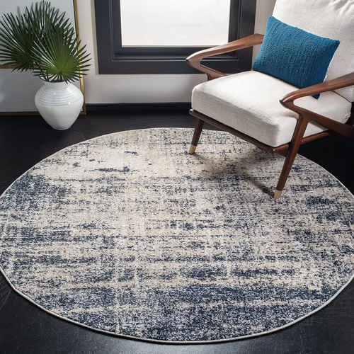 Vista 17 de SAFAVIEH Adirondack Collection - Alfombra de pasillo de 2 pies 1 pulgada x 8 pies, beige y pizarra, diseño abstracto moderno, no desprende pelusa