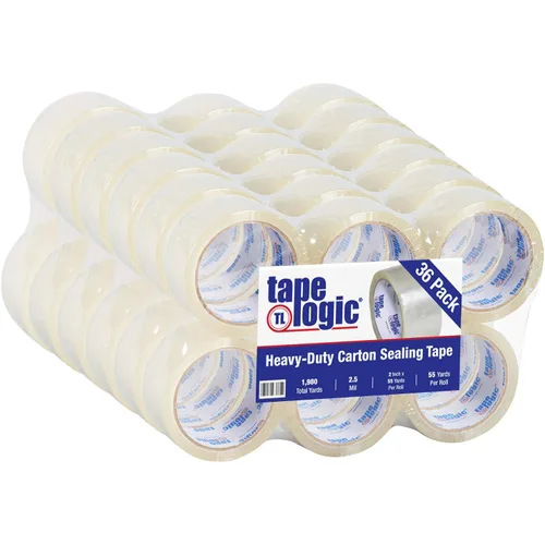 Vista 9 de Aviditi Tape Logic - Cinta de embalaje termofusible resistente, transparente de 2 pulgadas x 55 yardas, 2.5 mil, paquete de 6, perfecta