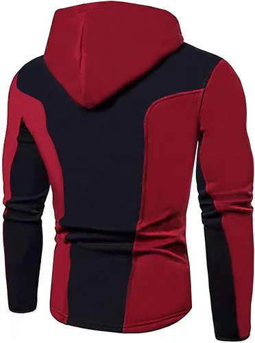 Vista 2 de Sudadera con capucha y bolsillo para hombre, diseño creativo de vellón, disfraz de Halloween