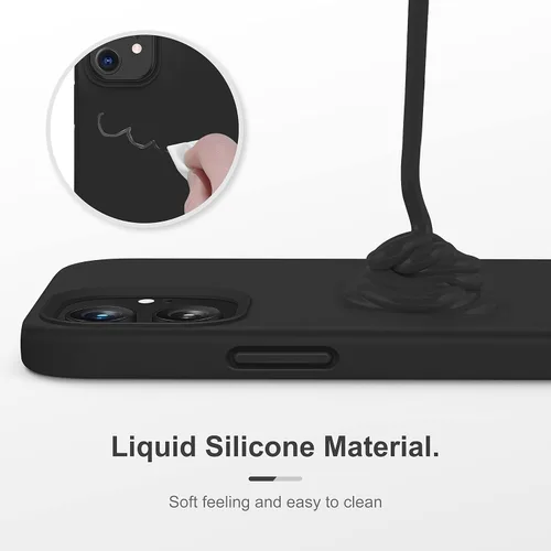 Vista 7 de CellEver Funda de silicona resistente para iPhone 12 y 12 Pro, dos protectores de pantalla de vidrio inastillables, protección militar contra Negro