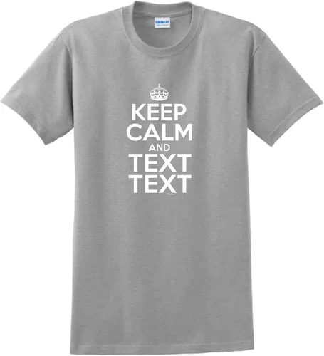 Vista 10 de Camiseta personalizada Keep Calm and Your Text Heliconia