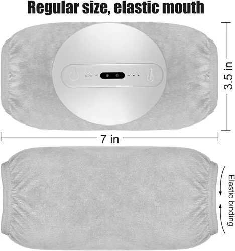 Vista 6 de Cubierta protectora de almohadilla térmica portátil, 5 accesorios para almohadilla de calefacción eléctrica (gris-5PCS)
