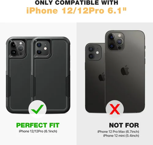 Vista 7 de Diaclara Funda diseñada para iPhone 12/iPhone 12 Pro, [con protector de pantalla de privacidad] [antiespía]