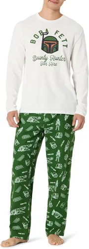 Vista 7 de Amazon Essentials Disney Marvel Star Wars Conjunto de pijama de franela para hombres 2 piezas Marvel Capitán América