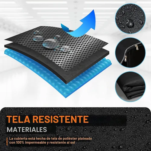 Vista 3 de BlueStars Cubierta de Lavadora para Lavadora/Secadora de Carga Superior y Frontal - Protección Exterior Premium para la Mayoría de Cubiertas de Negro