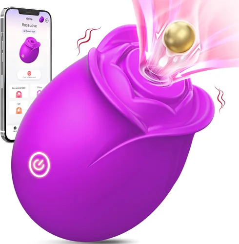 Vista 12 de Juguete Sexual Rosa para Adultos – Vibrador Rosa APP para Mujeres, Juguetes Sexuales con 9 Modos de Succión y Vibración, Vibrador de Punto G