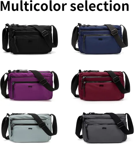 Vista 6 de ETidy Bolso de hombro casual de nailon para mujer, impermeable, ligero, bolso cruzado