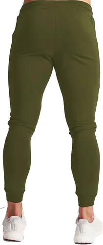 Vista 3 de Wangdo Pantalones de chándal/joggers para hombre, pantalones deportivos de entrenamiento para gimnasio y ejercicio, corte ajustado con bolsillos