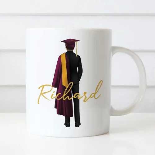 Vista 5 de Taza de graduación personalizada, información nutricional para graduados, clase de 2024, regalo de graduación para hombres y hombres, escuela