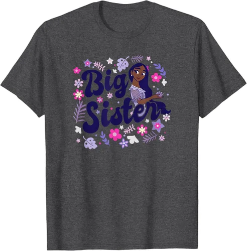 Vista 34 de Disney Encanto Isabela Madrigal Big Sister - Camiseta floral, gris, S Asfalto