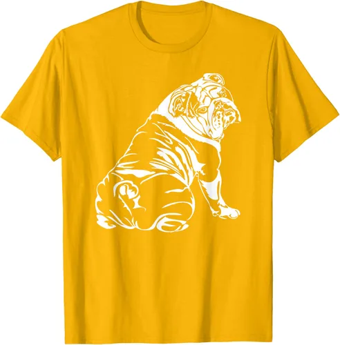 Vista 85 de Gracioso Bulldog Inglés playera perro Hund playera regalo, Azul (Heather blue)