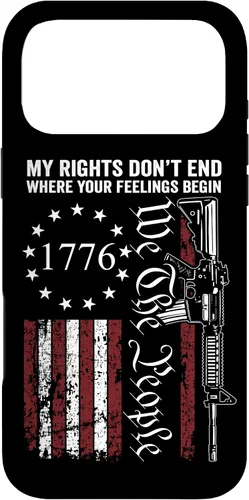 Vista 22 de My Rights Don't End Where Your Feelings Begin USA Gun Flag Case for iPhone 17