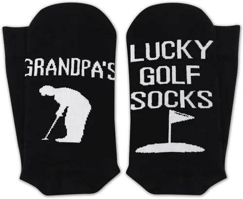 Vista 5 de TSOTMO Calcetines para abuelo y abuelo, regalo para papá, calcetines de golf de la suerte del abuelo para abuelo, regalo de jubilación, calcetines