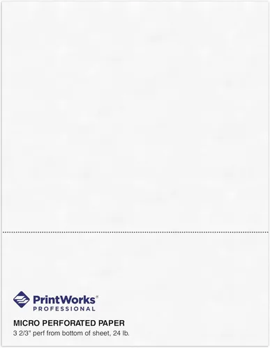 Vista 17 de PrintWorks Papel perforado profesional de media hoja de 8.5 x 11 pulgadas, perfecto para W-2, 1099 y uso de declaraciones, fabricado en los Estados