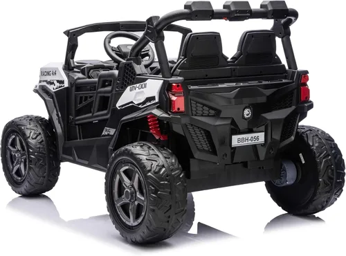 Vista 3 de White Trail Rider 2-Seater 24V 4WD Kids Ride-On UTV