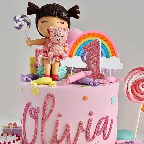 Vista 4 de Decoración de pastel de nube de arcoíris, cerámica suave, decoración de cupcakes, temática de arco iris, suministros para hornear para niños
