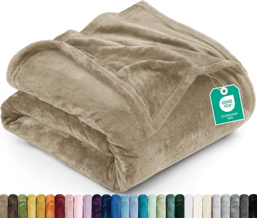 Vista 34 de Utopia Bedding - Manta de vellón de lujo, mullida, antiestática; manta de suave microfibra de 8.8 oz/yd² (300 g/m²) para sofá y cama; tamaño Gris