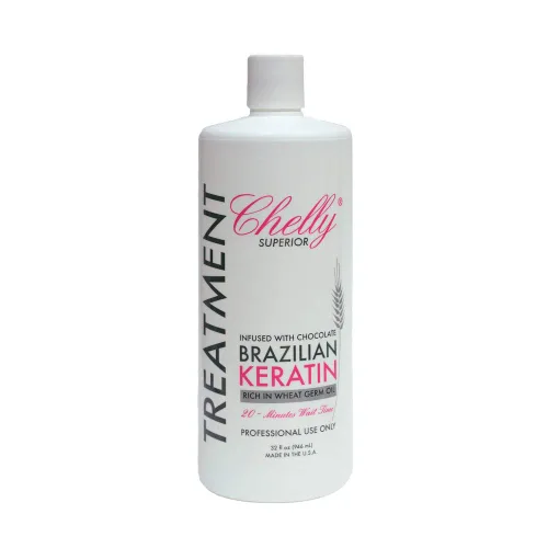 Vista 6 de Chelly Sistema de alisado y alisado de queratina brasileña superior, terapia para alisar el cabello, cabello 100% liso (16.0 fl oz)