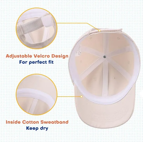 Vista 55 de Peecabe Gorra de béisbol para niños pequeños, unisex, de algodón, ajustable, para bebés, niños, gorra de béisbol para niñas de 1 a 5 años