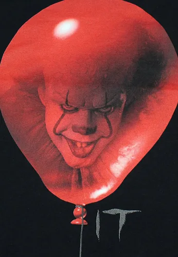 Vista 2 de It Mens Red Balloon Camiseta negra