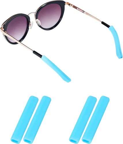 Vista 17 de Gdnmapt Almohadillas de silicona para orejas de gafas, agarre antideslizante para gafas, cómodas orejeras para gafas, solución de almohadillas de 2