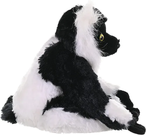 Vista 6 de Wild Republic Black and White Lemur, Cuddlekins Mini, animal de peluche, 8 pulgadas, regalo para niños, juguete de peluche, botellas de agua