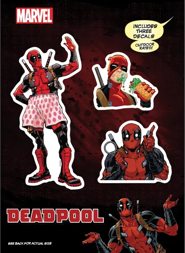 Vista 13 de Marvel Deadpool Calcomanías de vinilo – Juego de 3 calcomanías de vinilo Deadpool para automóvil, ventana, camión, parachoques, laptop, vaso, 1991